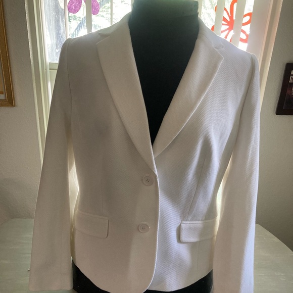 NWT Talbots Cream Blazer Classic Notched Lapel - Picture 2 of 11